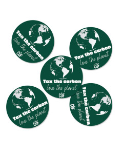 Stickers Tax the carbon, 3-pack